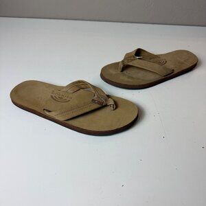 Rainbow Women's 301Alts Leather Sierra Brown Flip Flop Sandals US 10.5-11